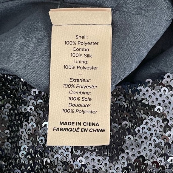 Cinq a Sept Onyx Isha Sequined Button Down Top NWT - Picture 13 of 13